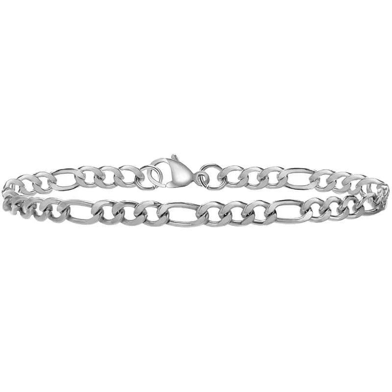 Trendy Stainless Steel Cuban Chain Bracelet for Men - Smarsty