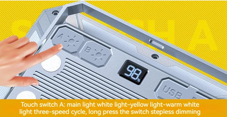 Portable LED Camping Tent Light Rechargeable Searchlight High Power Outdoor Emergency Lighting Waterproof Hanging Night Lamp