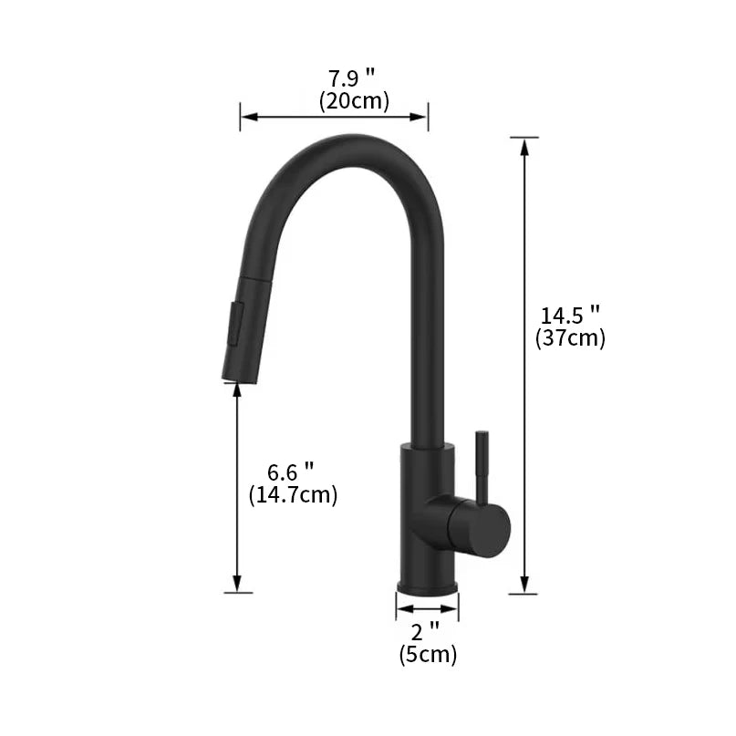 Stainless Steel Pull-Out Kitchen Faucet with Hot and Cold Water - Smarsty