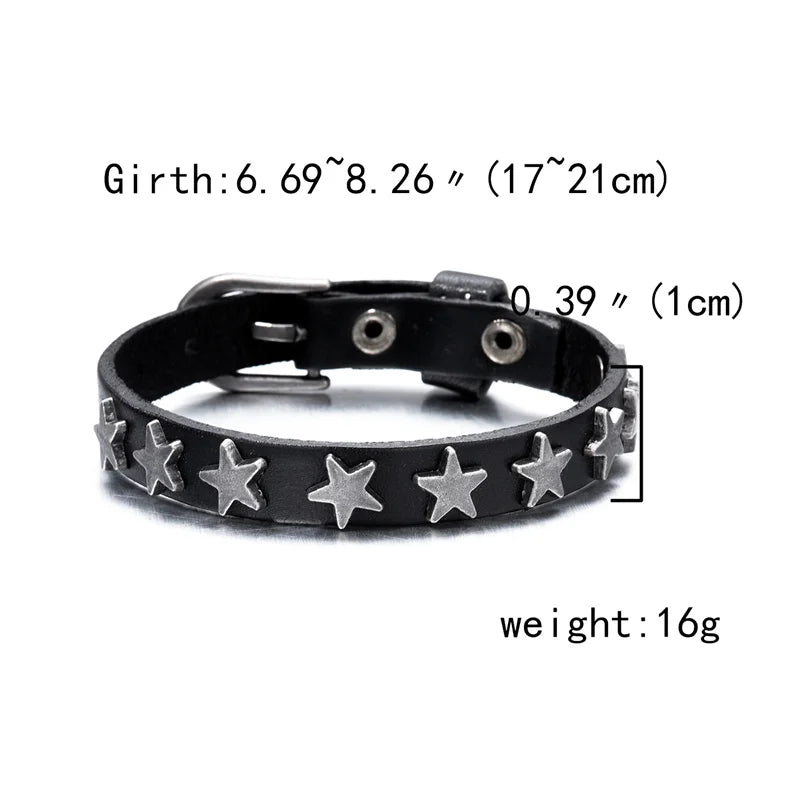 Leather Wrap Bracelet for Men and Women with Buckle Closure - Smarsty