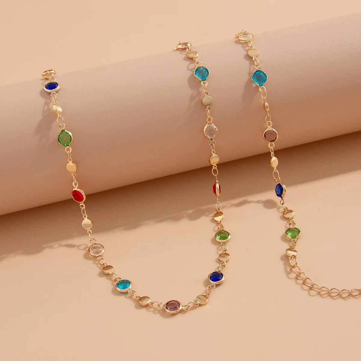 Fashion Colored Glass Crystal Waist Chain for Women - Smarsty