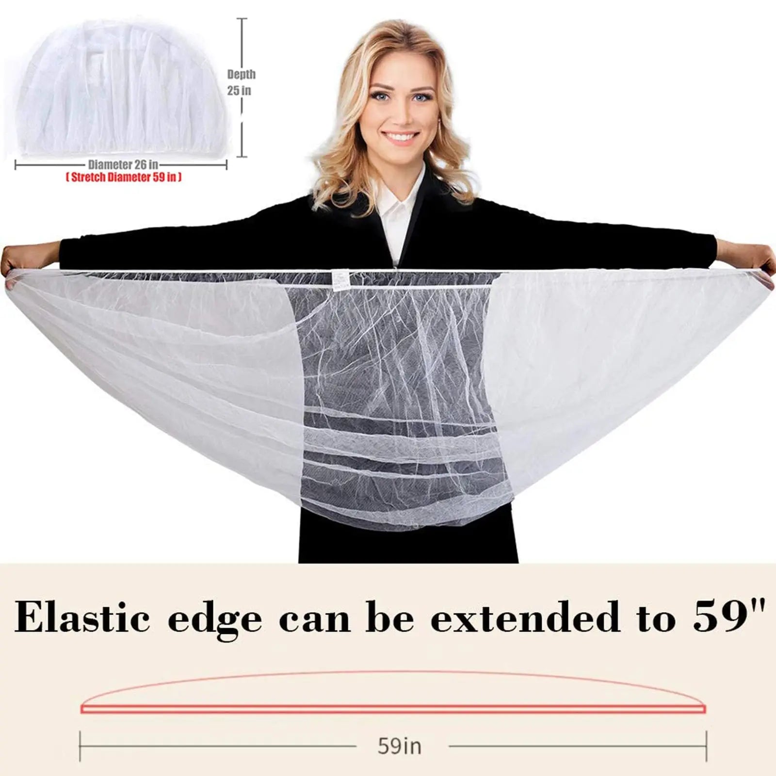 Universal Baby Stroller Mosquito Net - Breathable Mesh Bug Protection For Bassinets, Playards & Cribs