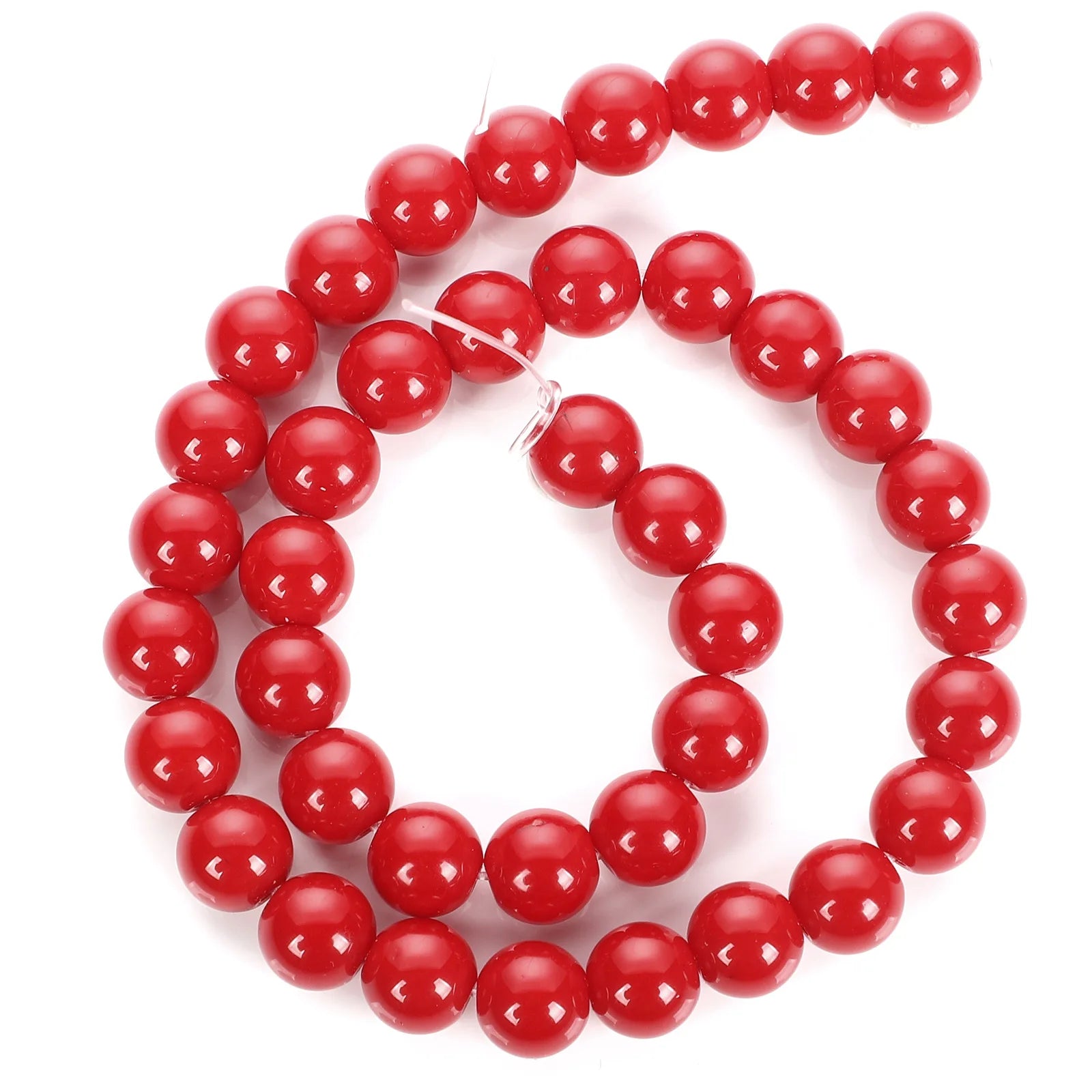 Natural Polished Red Coral Beads Loose Spacer Jewelry 6mm - Smarsty