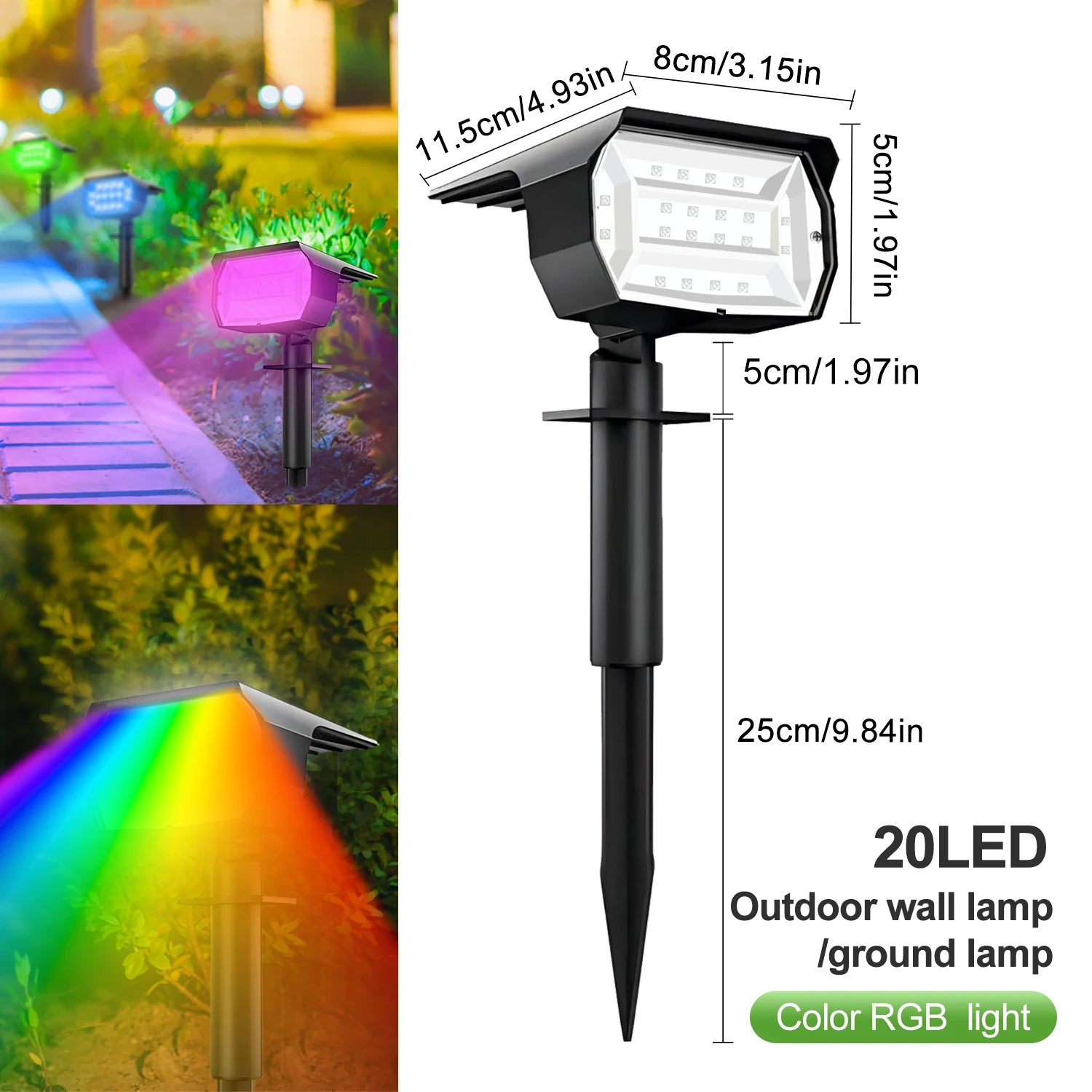 Solar Powered LED Spotlights for Outdoor Landscape Lighting - Smarsty