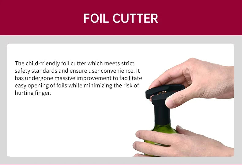 Automatic Electric Wine Bottle Opener for Effortless Cork Removal - Smarsty