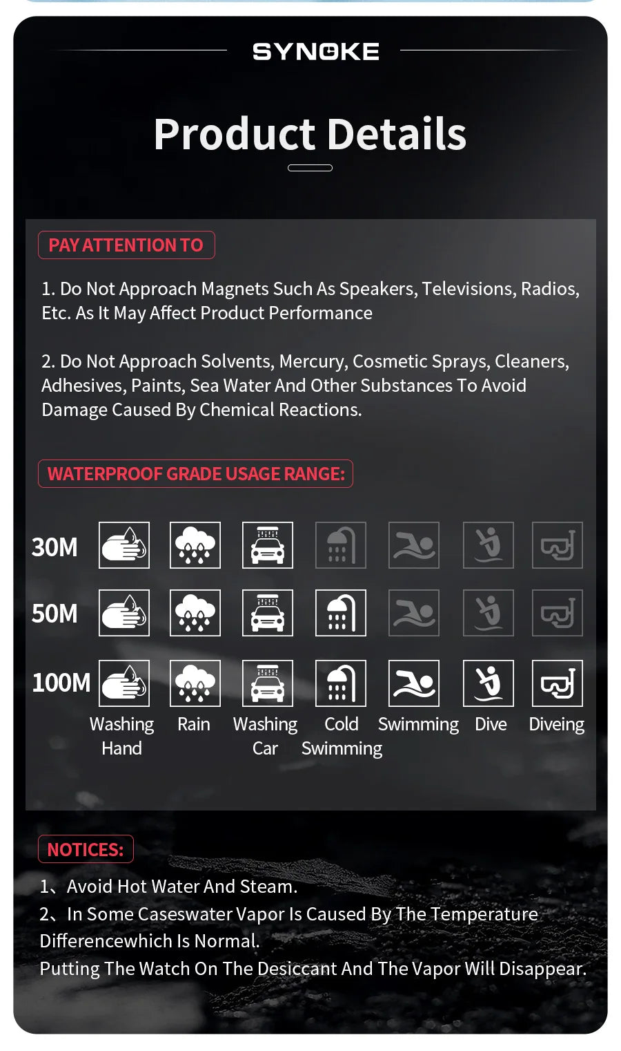 SYNOKE Luminous Waterproof Sports Watch for Boys - Smarsty