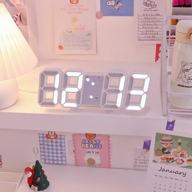 Digital Wall Clock with Alarm for Modern Home Decor - Smarsty