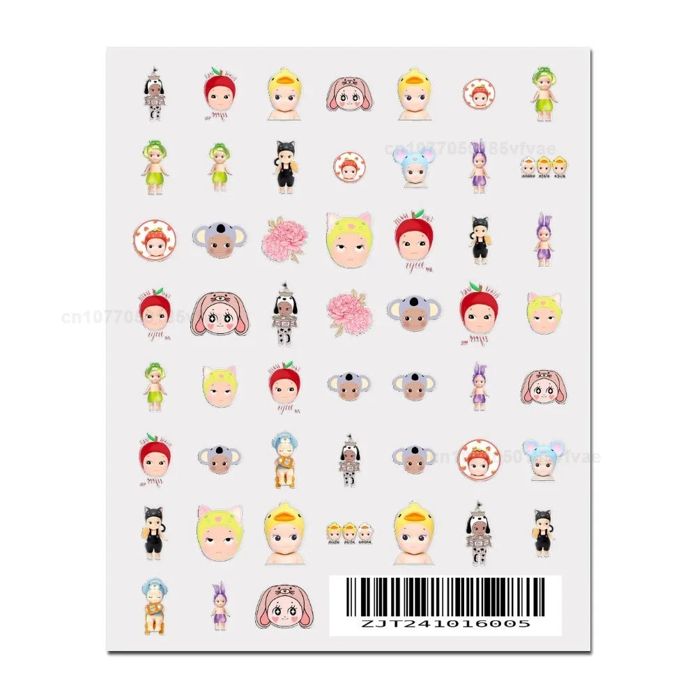 3D Kawaii Cartoon Nail Art Stickers for Manicure - Smarsty