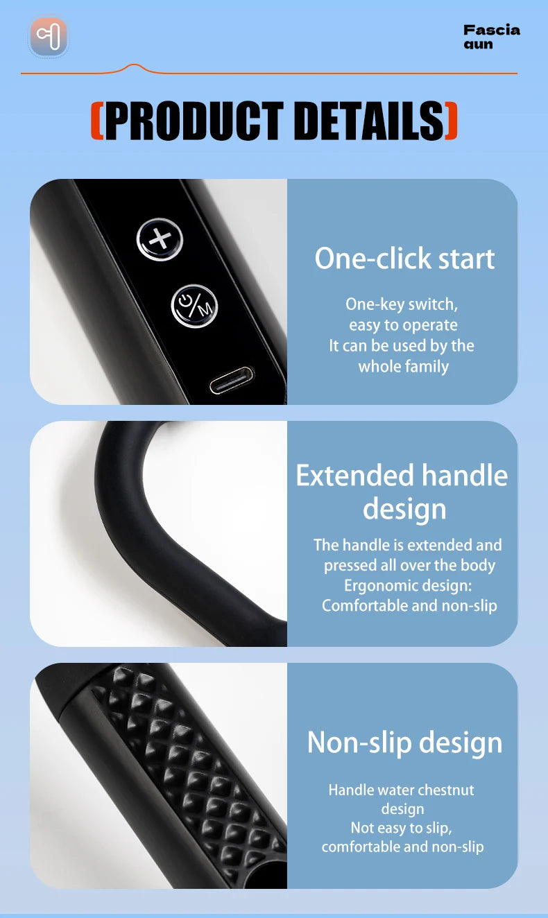 Electric Fascia Gun Massager for Body Relaxation - Smarsty