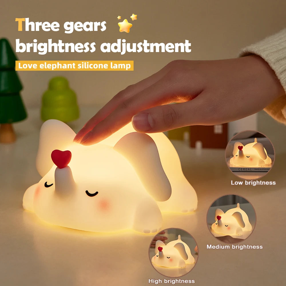 Cute Penguin Night Light Rechargeable Silicone Lamp for Kids - Smarsty