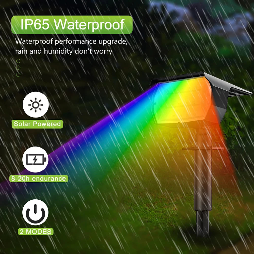 Solar Powered LED Spotlights for Outdoor Landscape Lighting - Smarsty