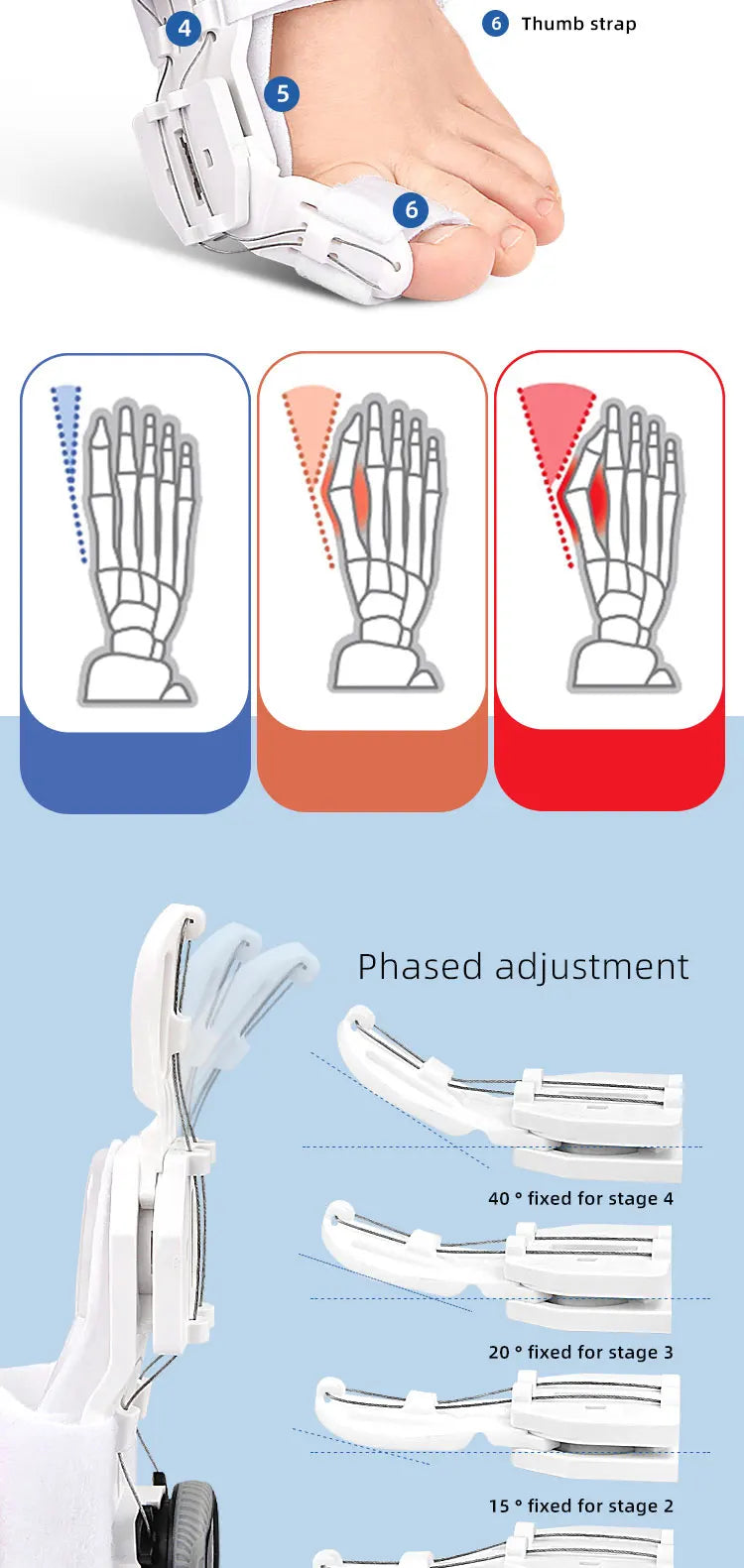 Bunion Corrector Adjustable Rotatable Toe Separator - Smarsty
