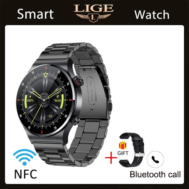 LIGE Bluetooth Smart Watch with ECG PPG Tracking - Smarsty
