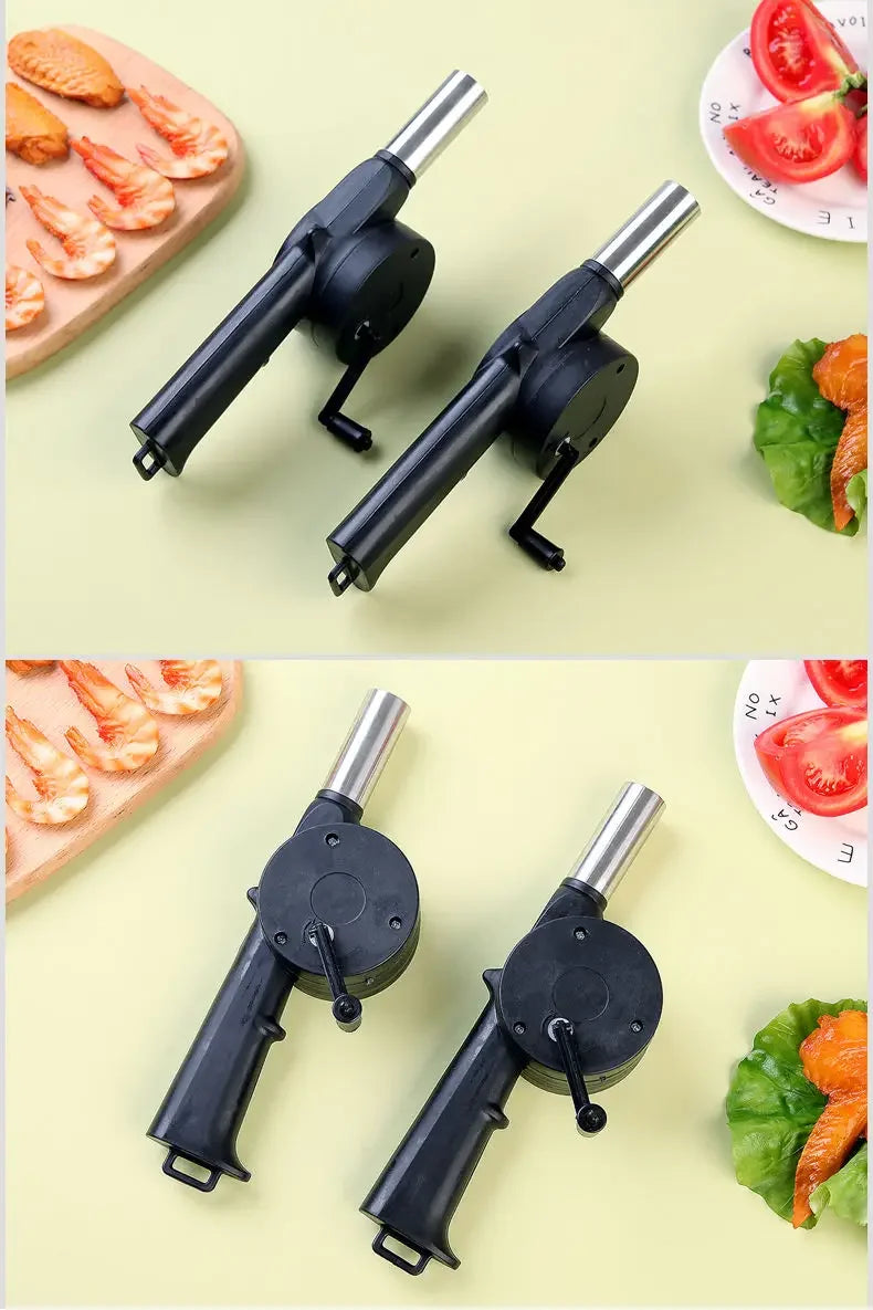 Portable Hand Crank Fan for Easy BBQ Fire Starting - Smarsty