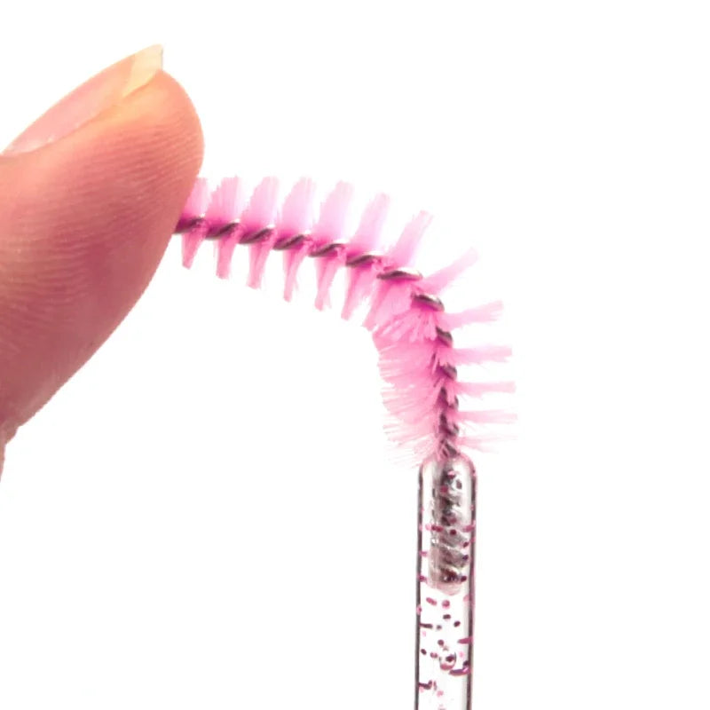 5/25/50 PCS Makeup Brushes Pink Crystal Eyelashes Brush Reusable Fake Lashes Extension Supplies False Eyelash Make up Tool Hot - Smarsty