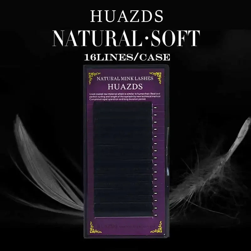 16 Rows Black Matte Eyelash Extensions for Natural Look - Smarsty