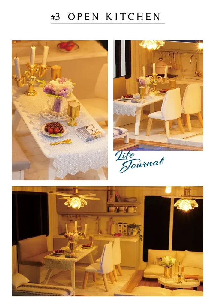 DIY Doll House Miniature Dollhouse With Furnitures Wooden House Miniaturas Toys For Children New Year Christmas Gift A by Smarsty