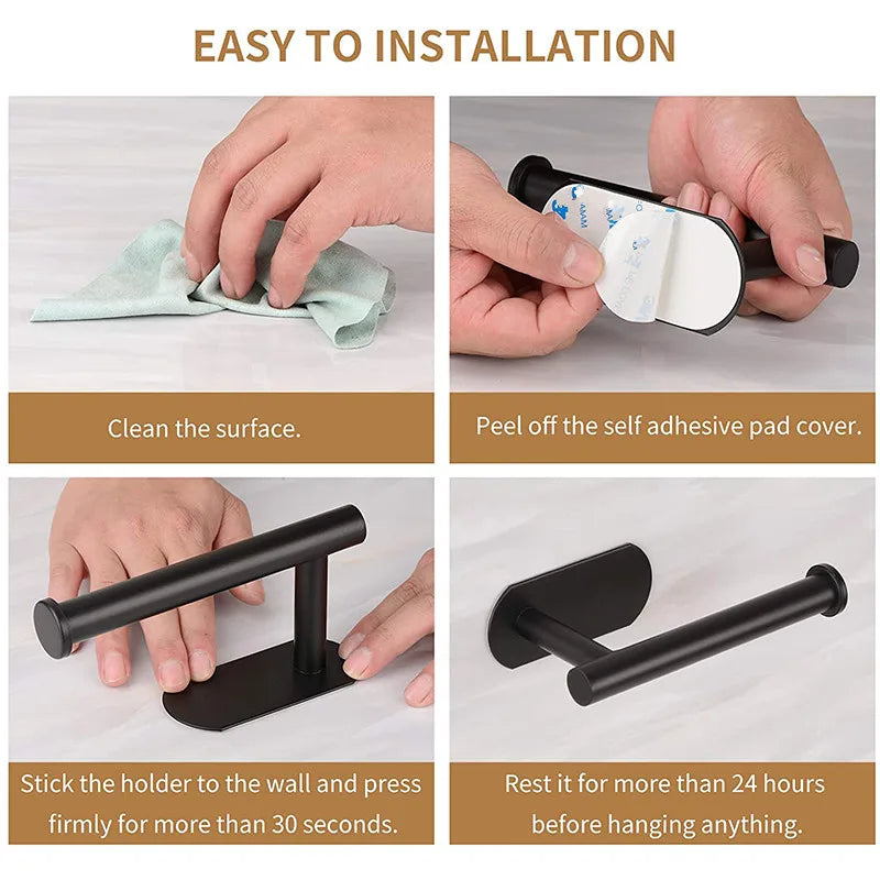 No Drilling Stainless Steel Towel Bar for Bathroom - Smarsty
