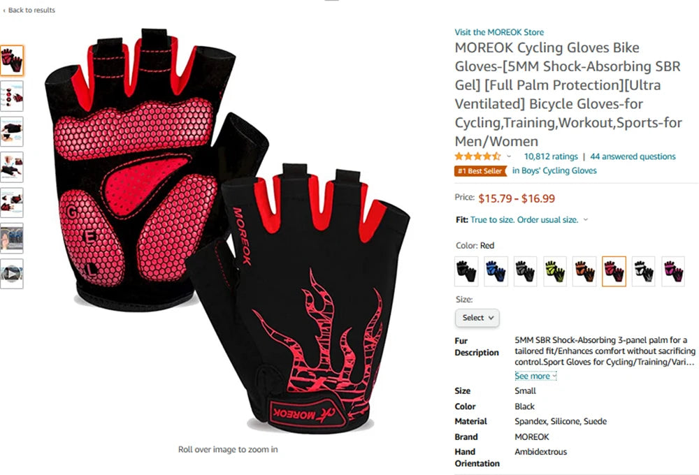 Breathable MTB Cycling Gloves with Shock Absorbing Gel Pads - Smarsty