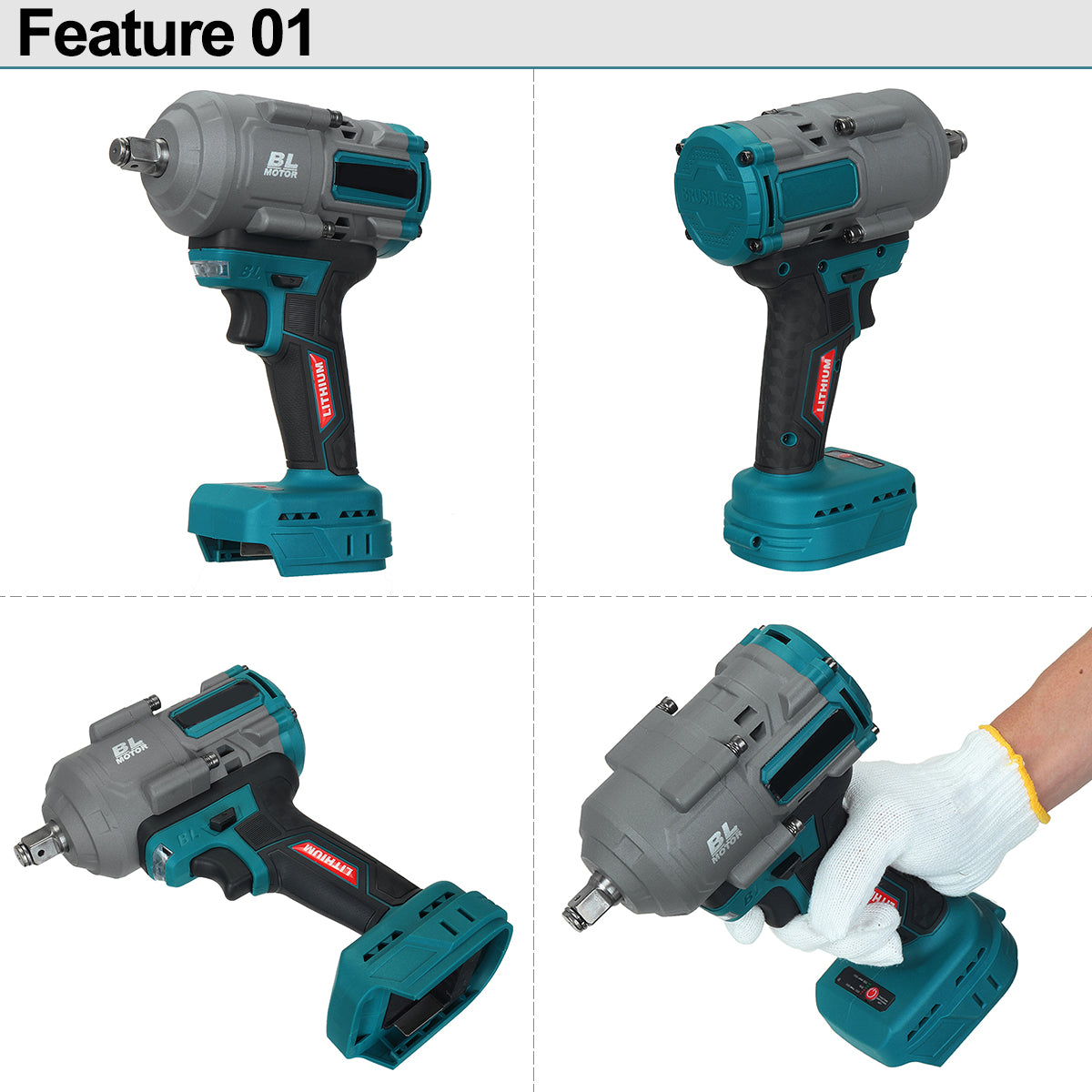 Cordless Electric Impact Wrench with High Torque Performance - Smarsty