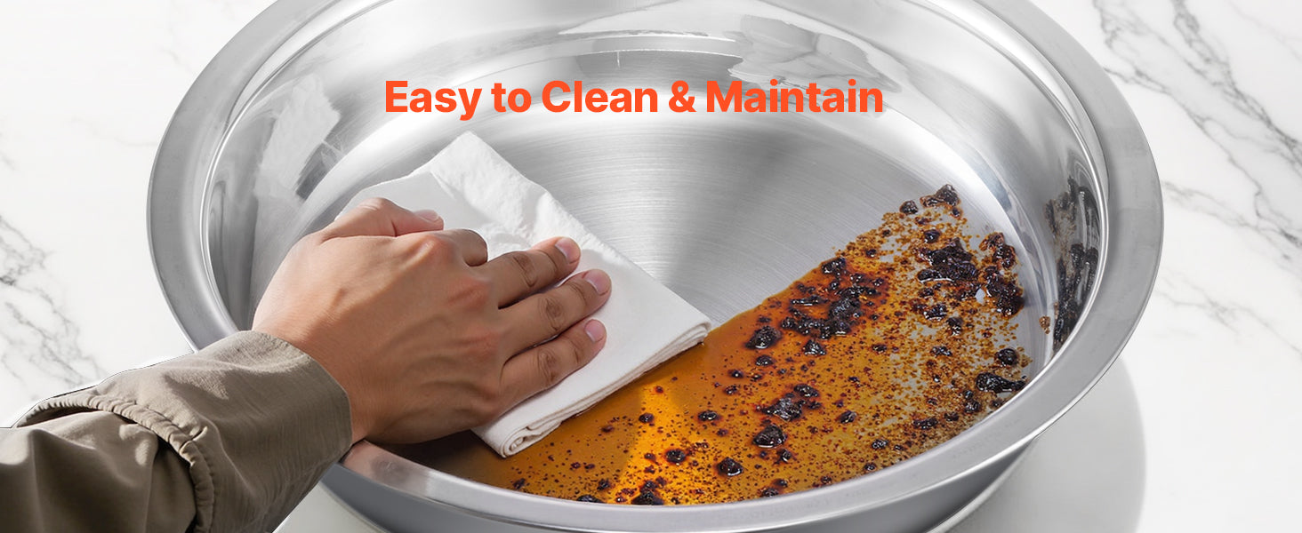 SucceBuy 5 Qt 4 Pack Chafing Dish Buffet Set Round Catering Warmer Server w/Lid Water Pan Folding Stand Clip for Wedding Party