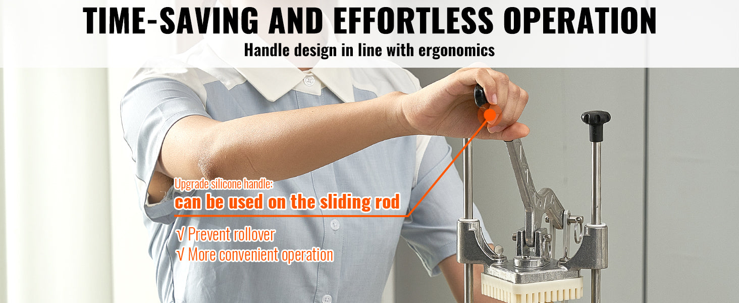 SucceBuy Commercial Vegetable Fruit Heavy Duty Professional Food Dicer Kattex French Fry Cutter Onion Slicer Stainless Steel