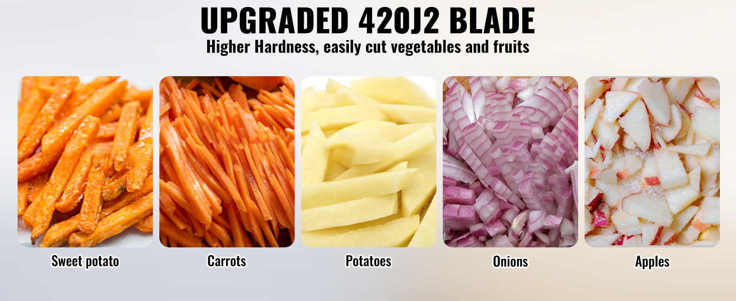 SucceBuy Commercial Vegetable Fruit Heavy Duty Professional Food Dicer Kattex French Fry Cutter Onion Slicer Stainless Steel