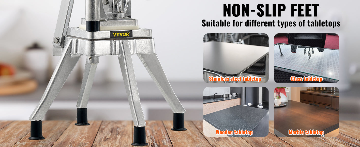 SucceBuy Commercial Vegetable Fruit Heavy Duty Professional Food Dicer Kattex French Fry Cutter Onion Slicer Stainless Steel