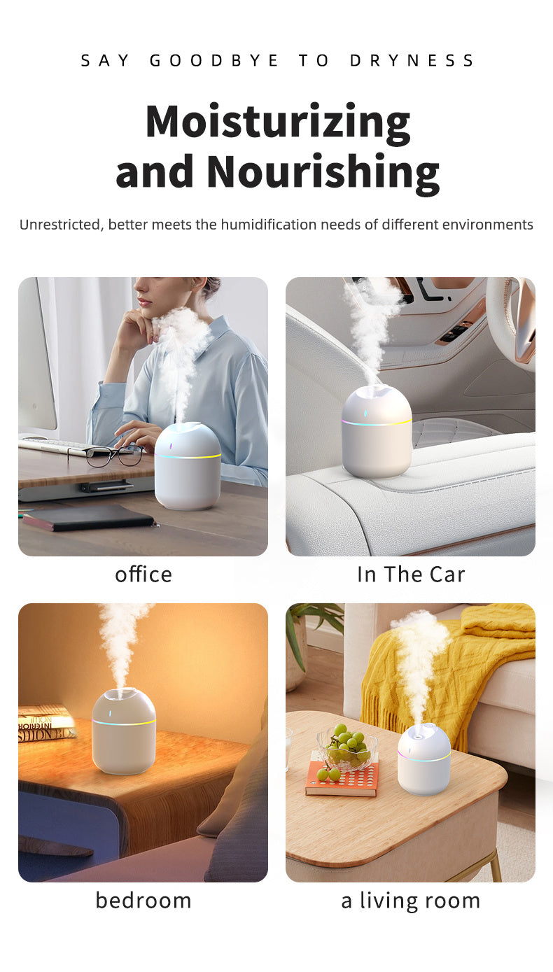 270ML Cool Mist Aroma Diffuser with LED Light - Smarsty