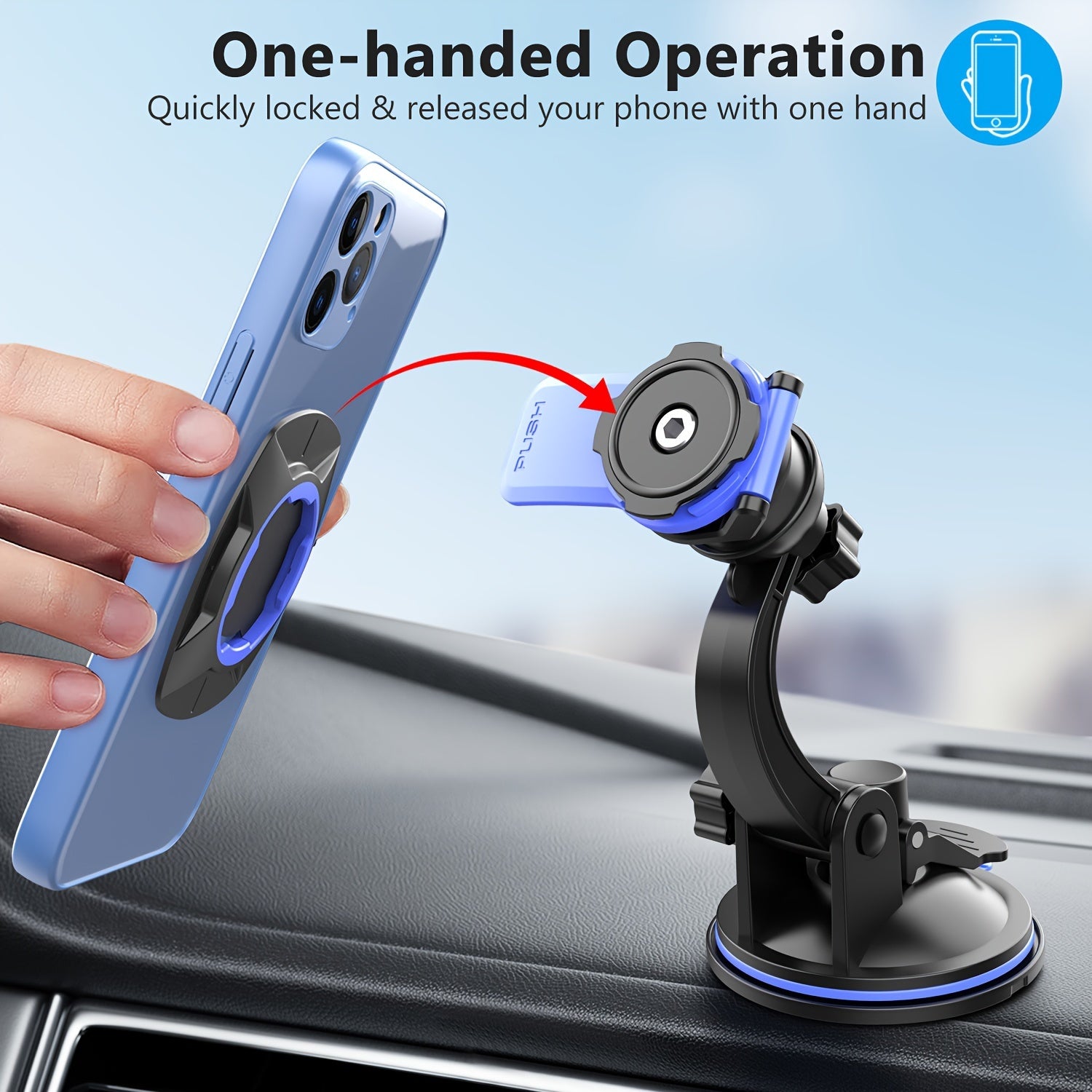 Car Phone Holder Mount With Universal Suction Cup Air Vent - Smarsty