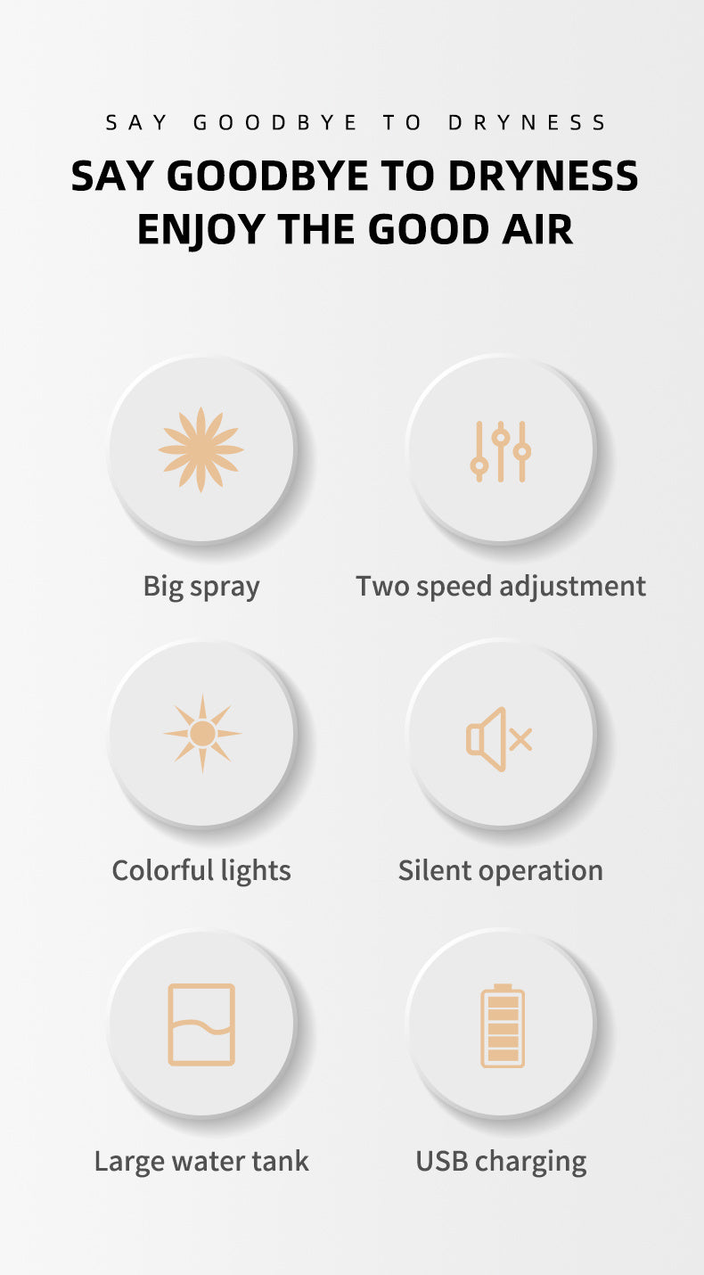 270ML Cool Mist Aroma Diffuser with LED Light - Smarsty