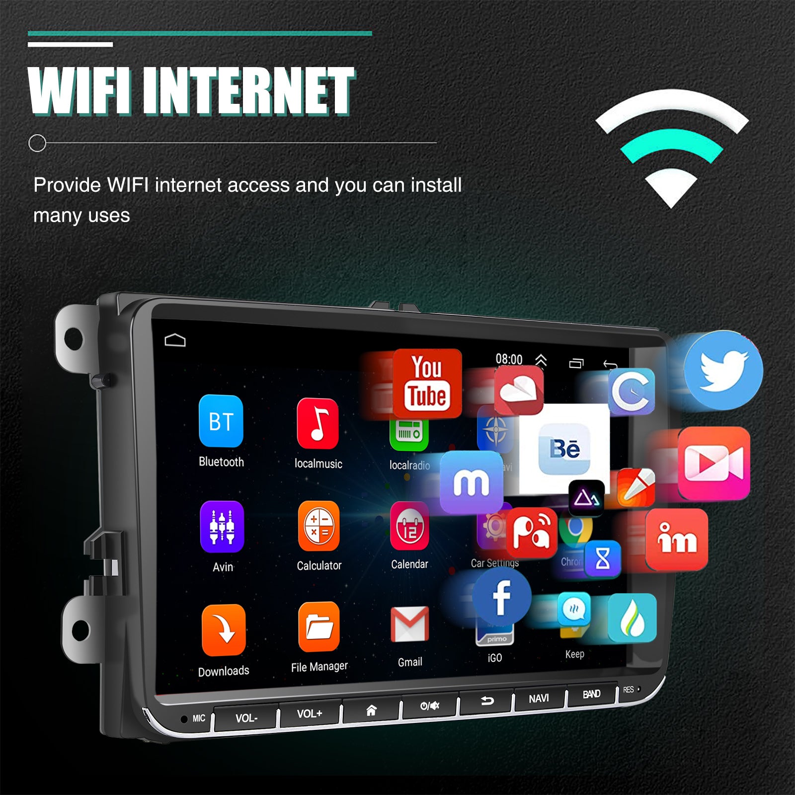 Android Car Stereo With Wireless Carplay GPS Navigation - Smarsty