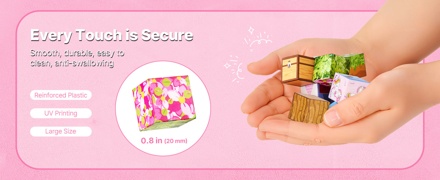 SucceBuy 100PCS Magnetic Blocks Princess Castle Set Magnetic Building Cubes STEM Montessori Sensory Toys for Kids Birthday Gift