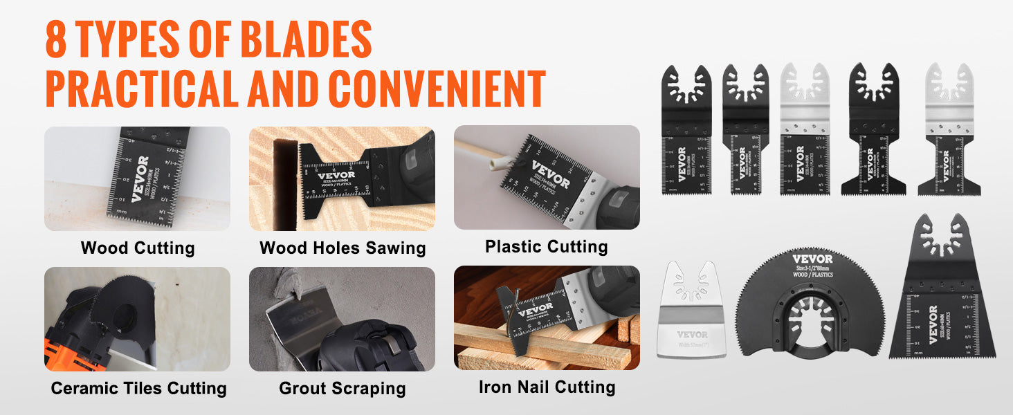 SucceBuy 30PCS Multi Tool Blades Kits Universal Release Oscillating Multi-Function Renovator Saw Blades for Dewalt Craftsman