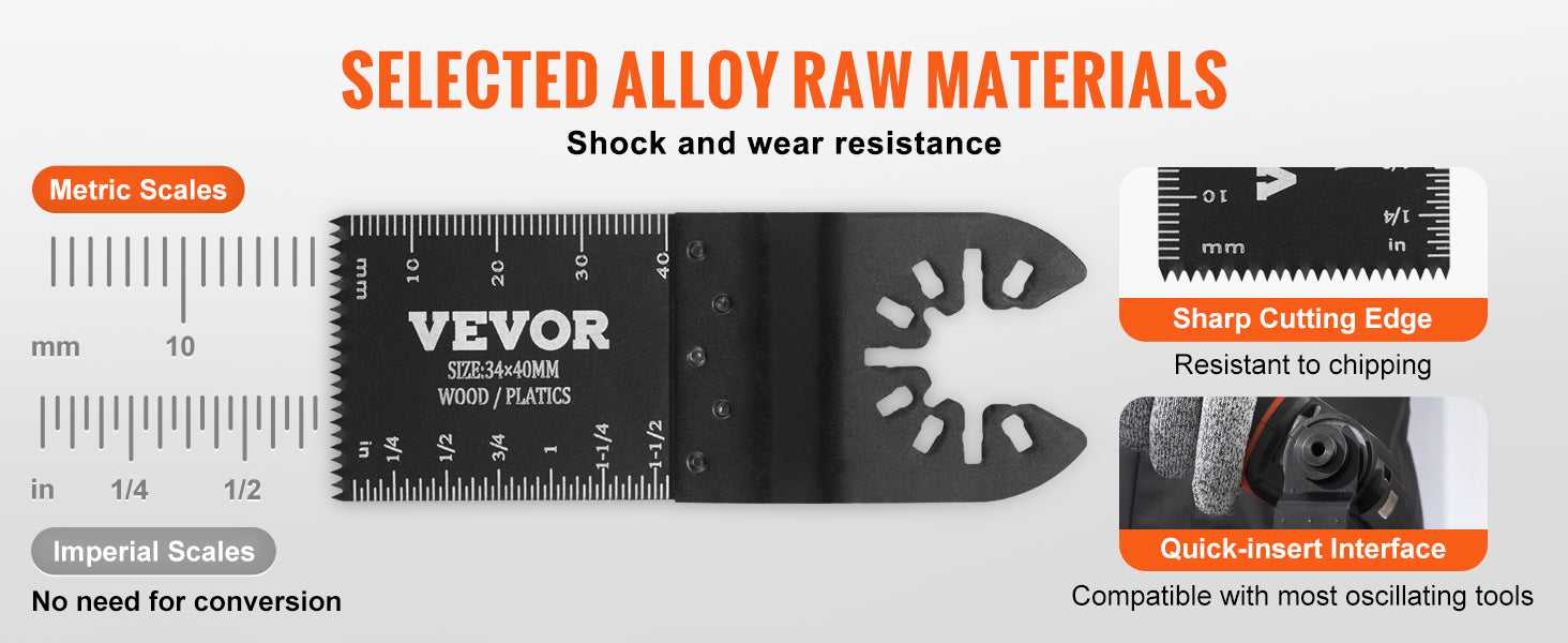 SucceBuy 30PCS Multi Tool Blades Kits Universal Release Oscillating Multi-Function Renovator Saw Blades for Dewalt Craftsman