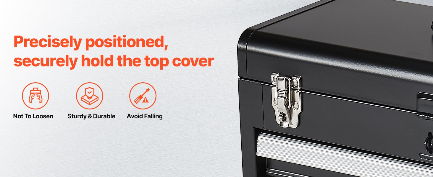 SucceBuy 20.5in Metal Tool Box Portable 4-Drawers Tool Chest with Drawers Locking Multi-Function Tool Organizer for Workshop