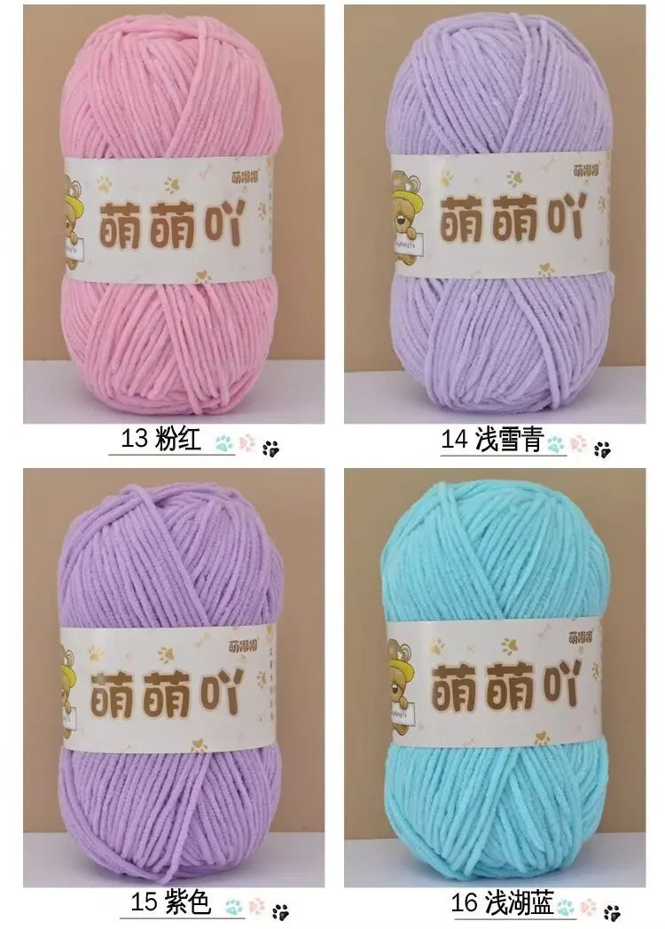 Matte Chenille Yarn for Handmade Crochet Projects - Smarsty