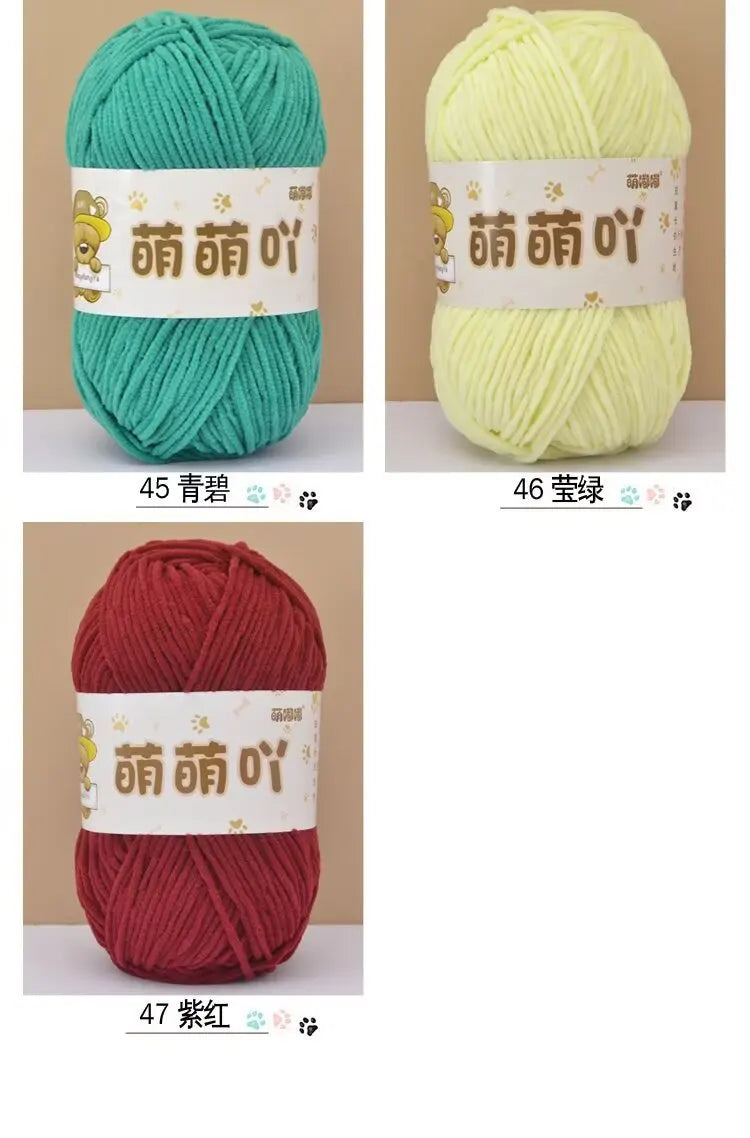 Matte Chenille Yarn for Handmade Crochet Projects - Smarsty
