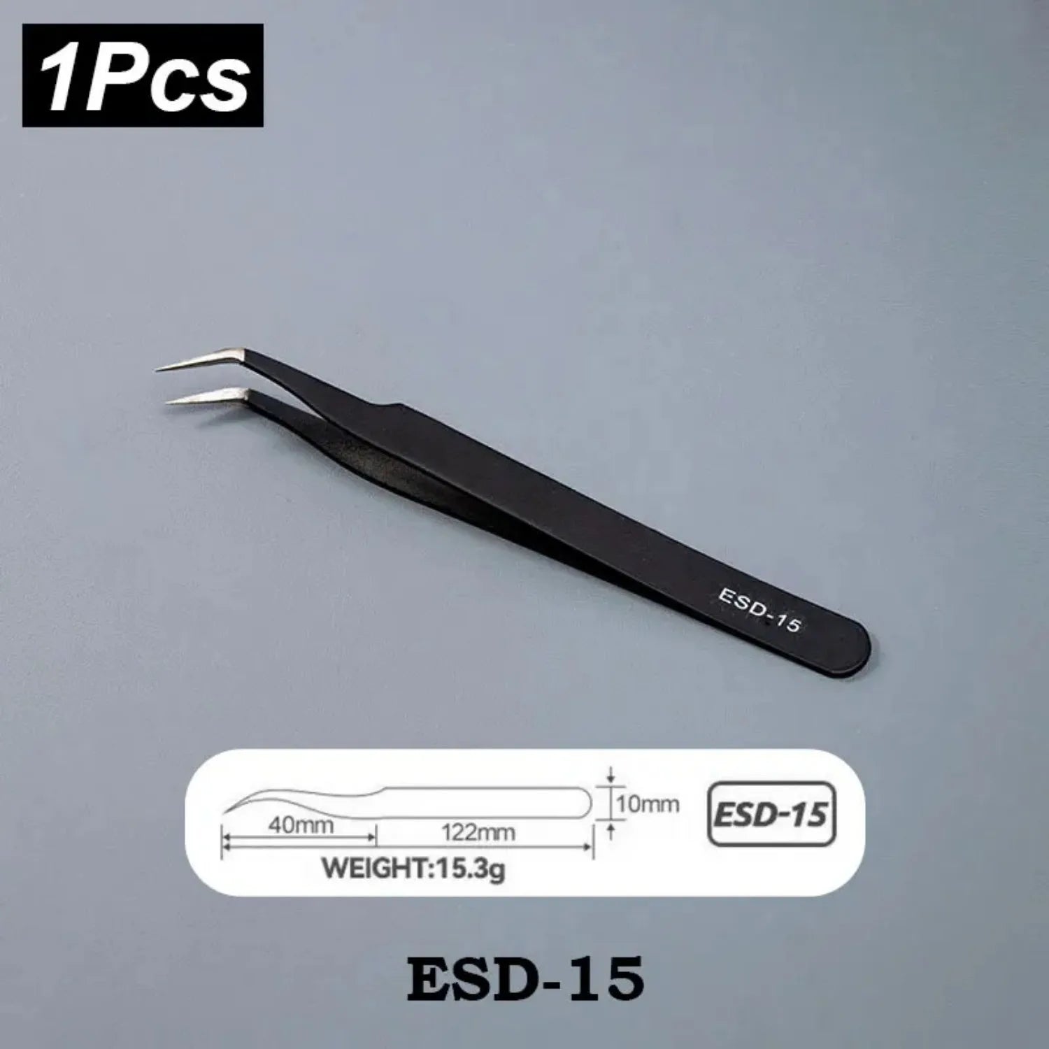 Precision Stainless Steel Tweezers Set for Industrial Repair - Smarsty