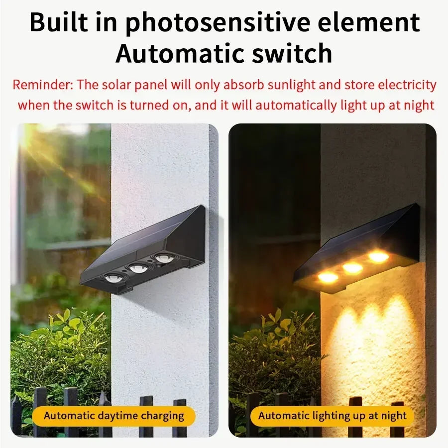 Solar Wall Light Outdoor Waterproof LED for Garden - Smarsty