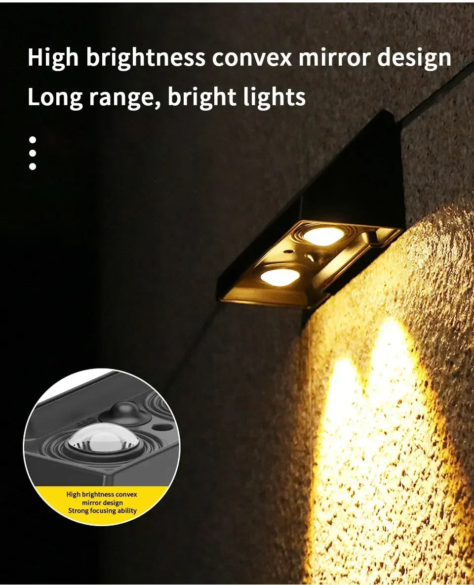 Solar Wall Light Outdoor Waterproof LED for Garden - Smarsty