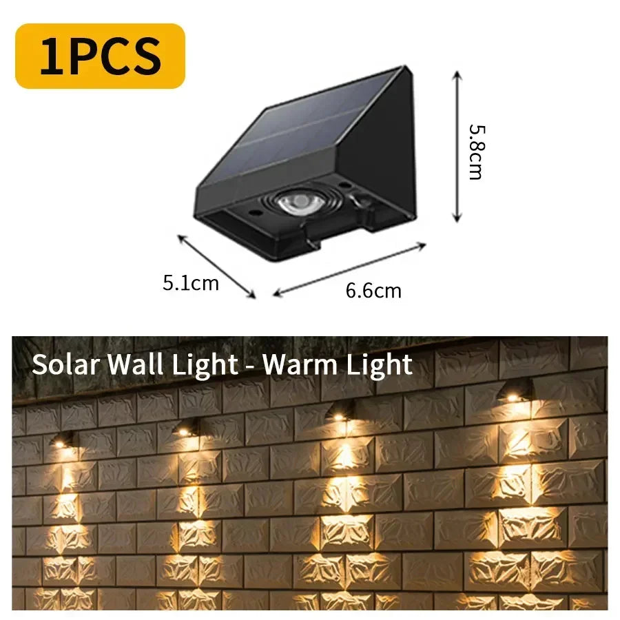Solar Wall Light Outdoor Waterproof LED for Garden - Smarsty