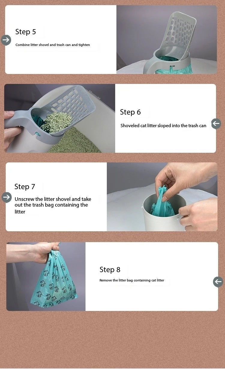 Cat Litter Scoop with Refill Bag for Easy Cleanup - Smarsty