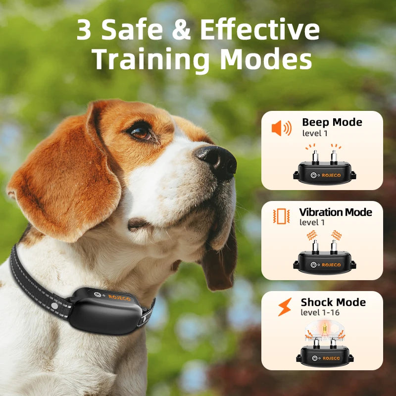 ROJECO Rechargeable Waterproof Dog Training Collar - Smarsty