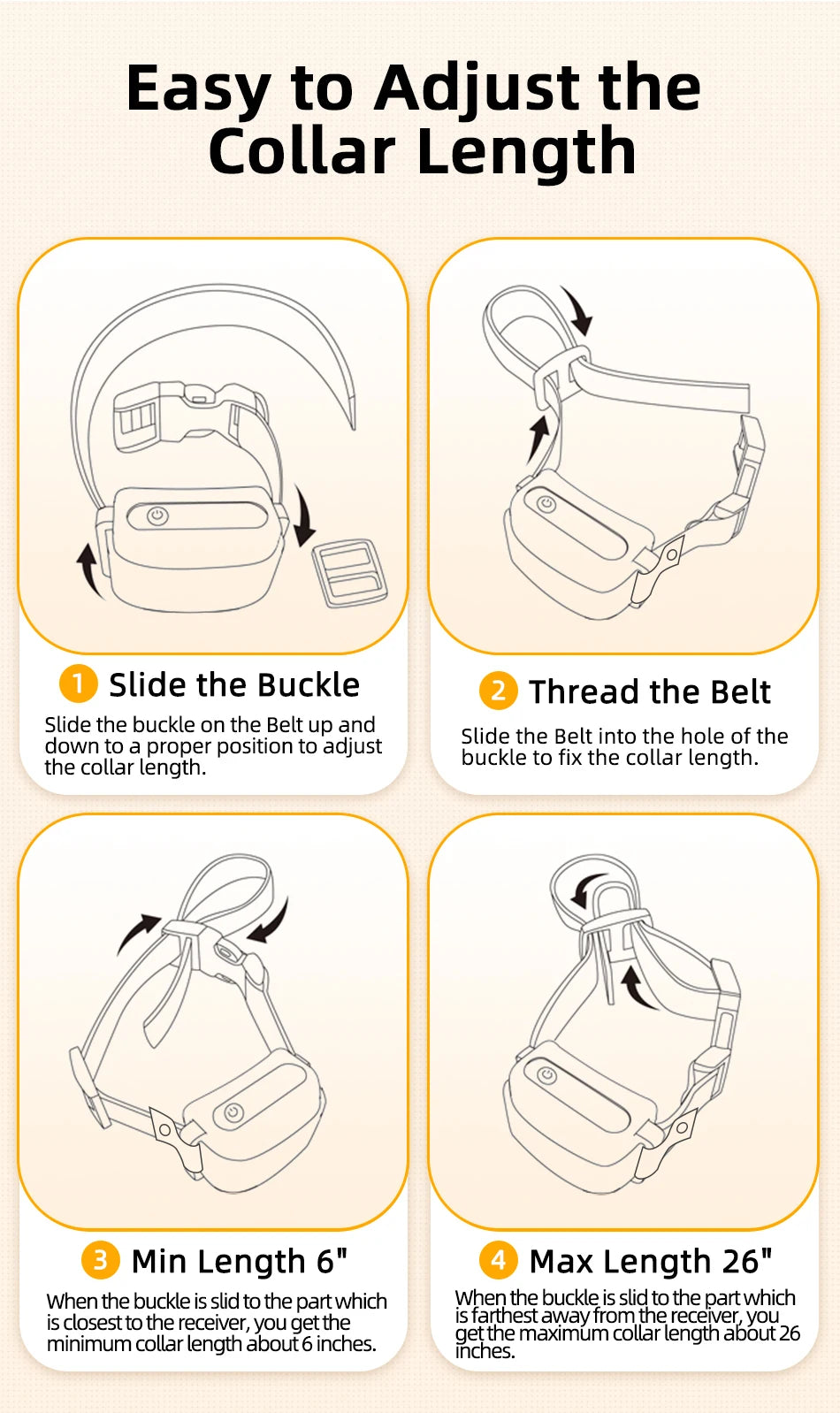 ROJECO Rechargeable Waterproof Dog Training Collar - Smarsty