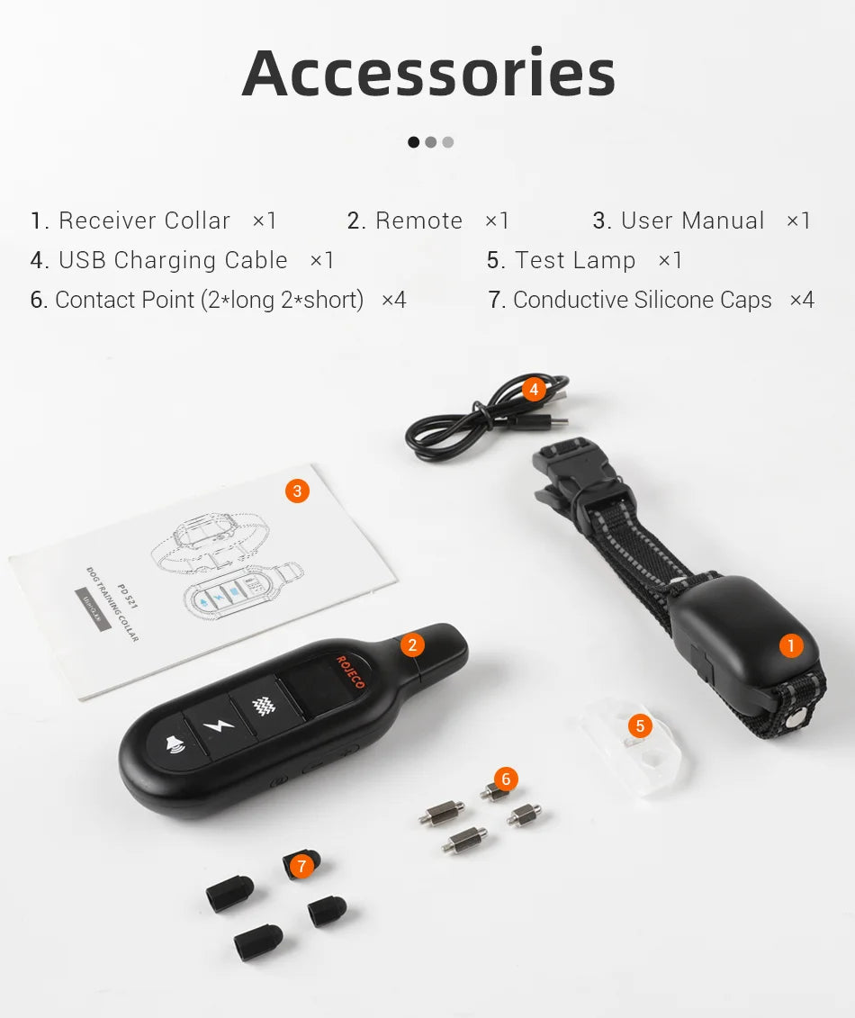 ROJECO Rechargeable Waterproof Dog Training Collar - Smarsty