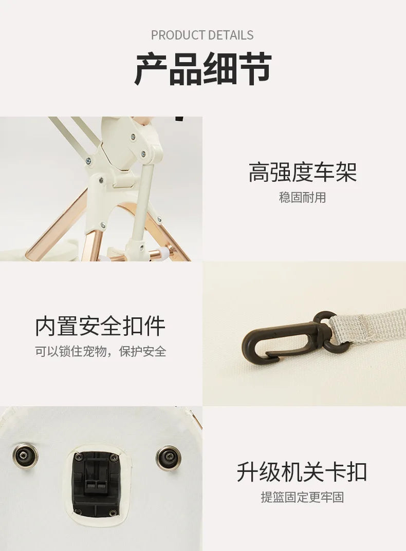 Foldable Dog and Cat Stroller for Easy Travel - Smarsty