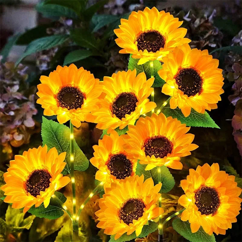 Solar LED Sunflower Outdoor Lawn Light for Garden Decor - Smarsty