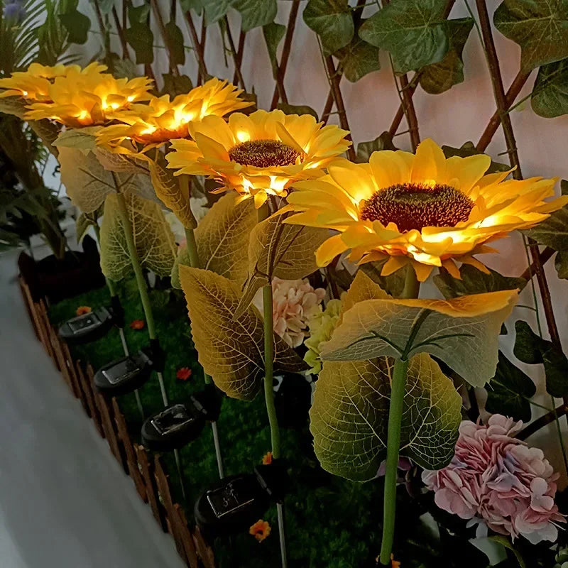 Solar LED Sunflower Outdoor Lawn Light for Garden Decor - Smarsty
