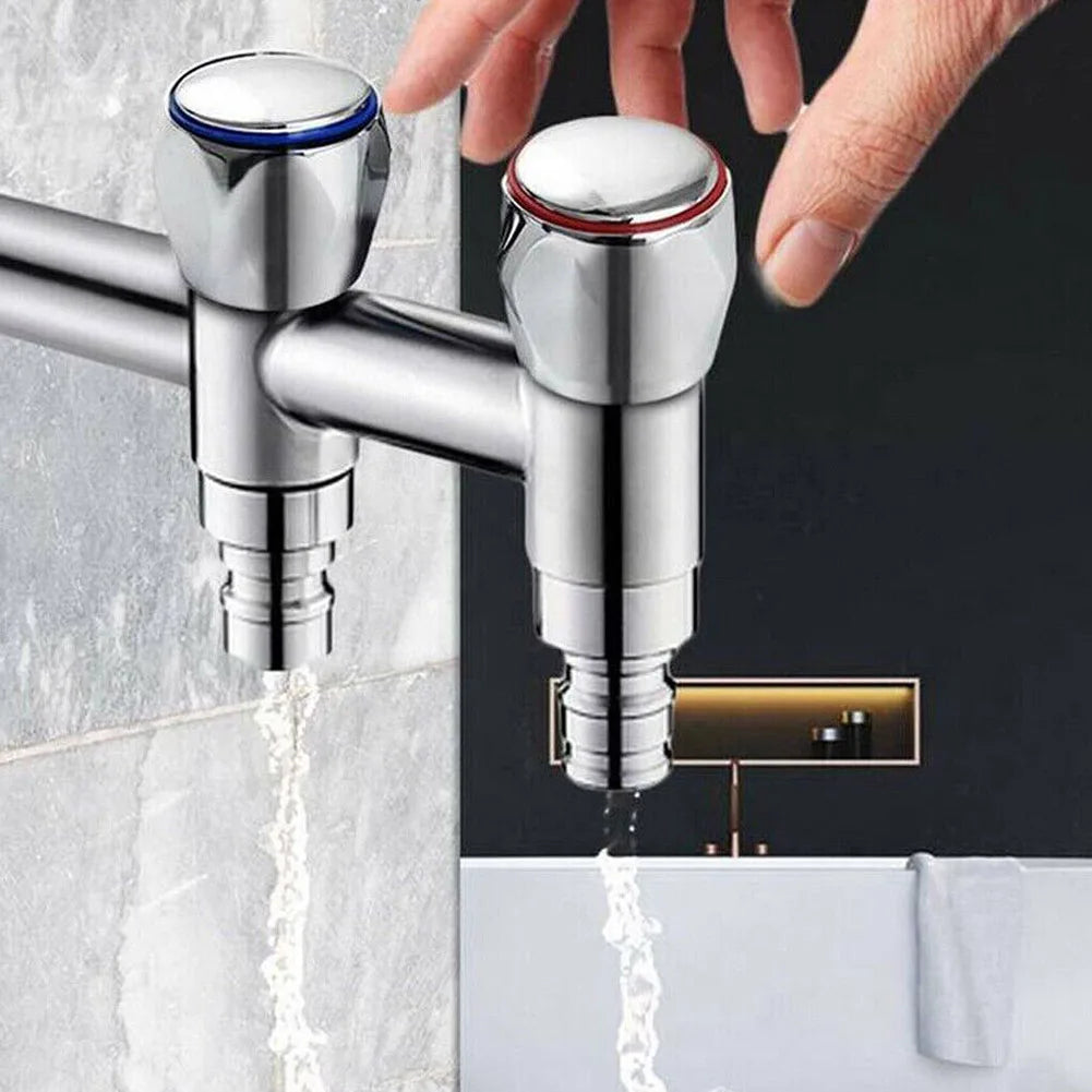 Chrome Plated Faucet Handle Replacement Set for Kitchen and Bathroom - Smarsty